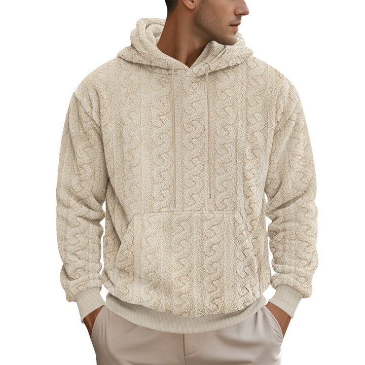 Men's comfortable fleece hoodie with hood and kangaroo pocket Lune London
