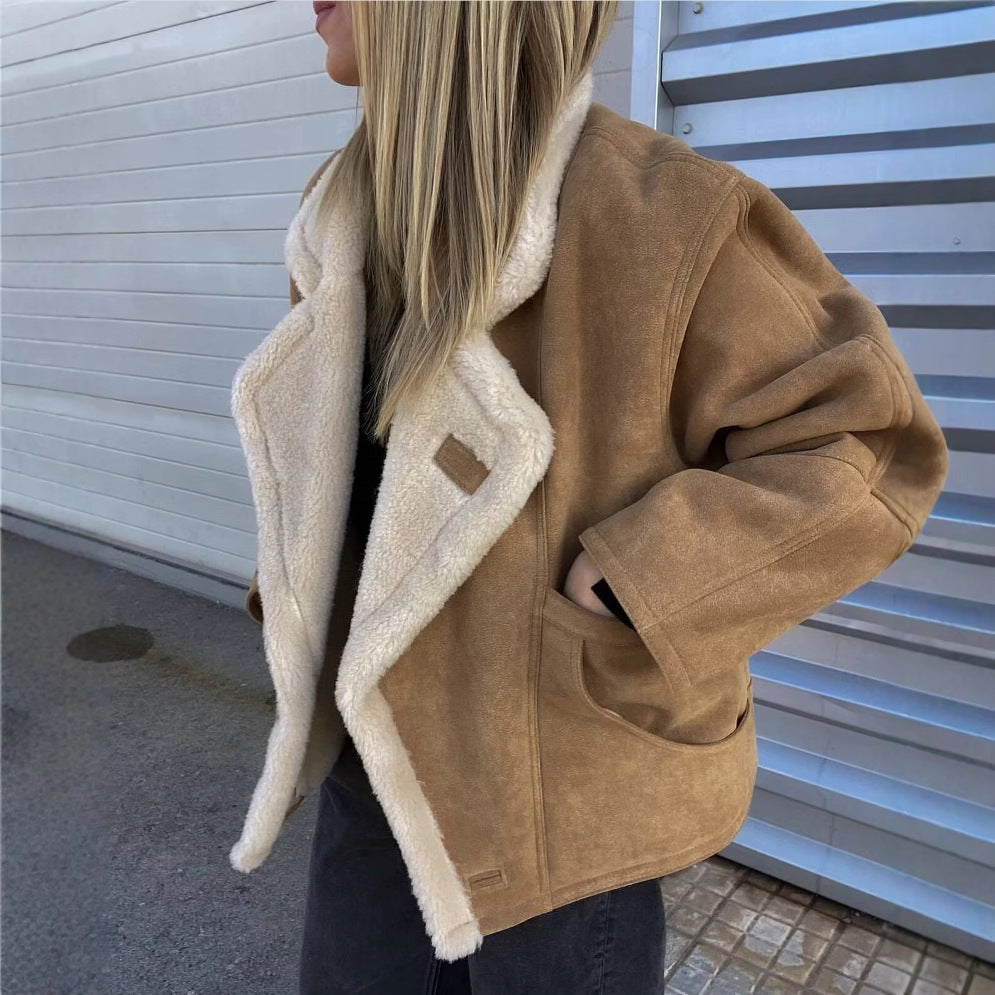 Ladies soft and warm teddy jacket Lune London