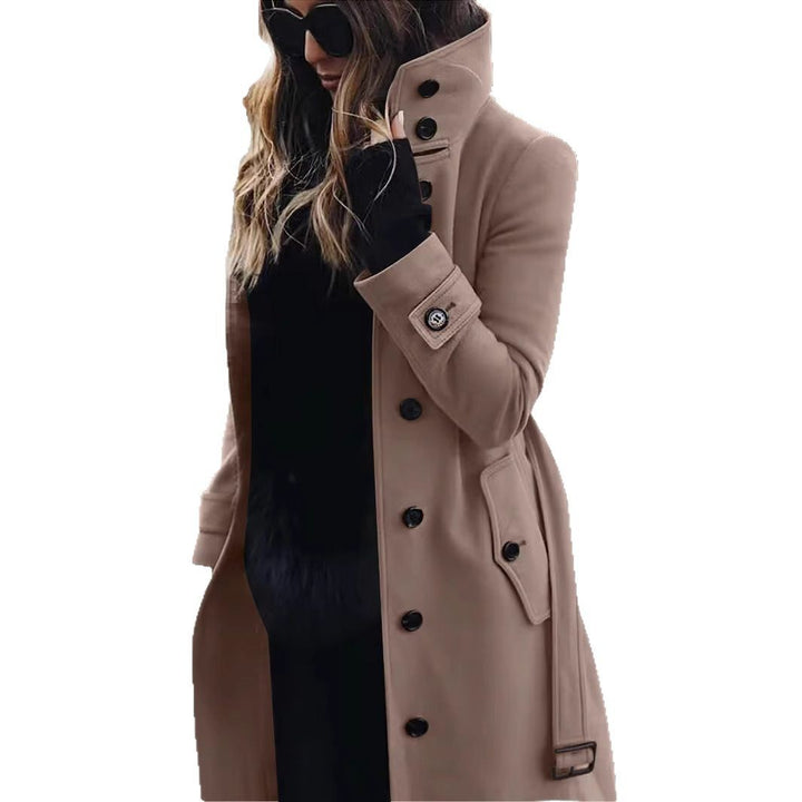 Elegant trench coat for women with high collar and practical pockets Lune London