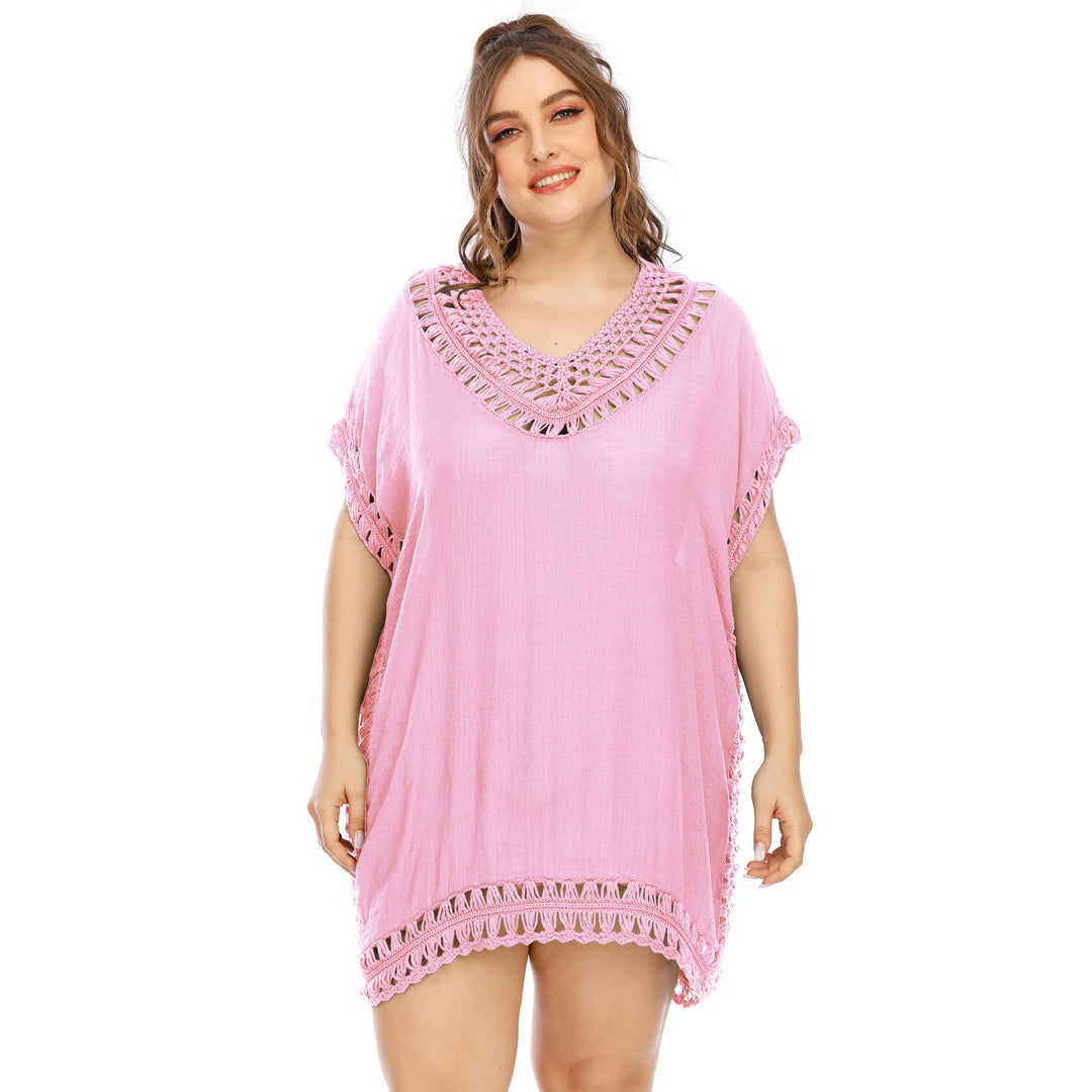 Women Boho Crochet Detail Chic Pareo Style