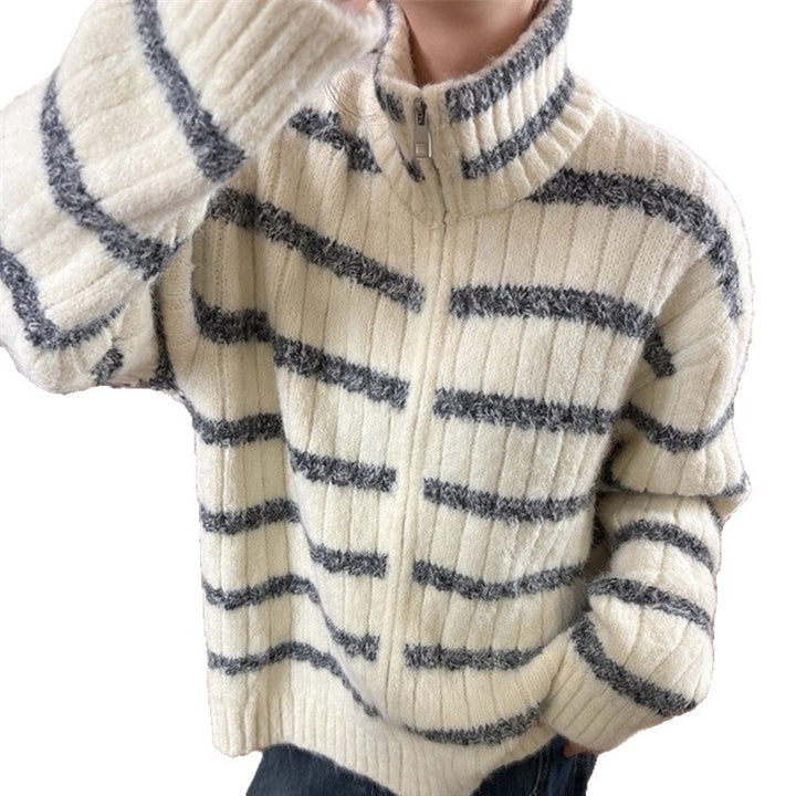 Knit sweater for women with high collar Lune London