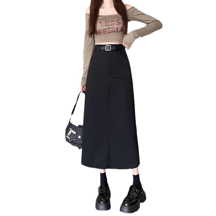 Jupe maxi élégante pour femmes avec taille haute et poches latérales Chic & Stil