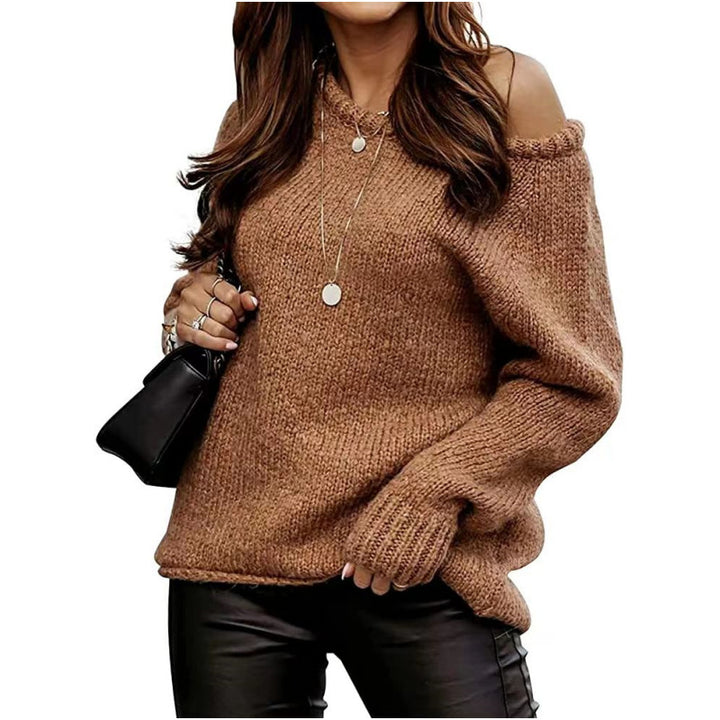 Women's Off-Shoulder Knit Sweater Lune London