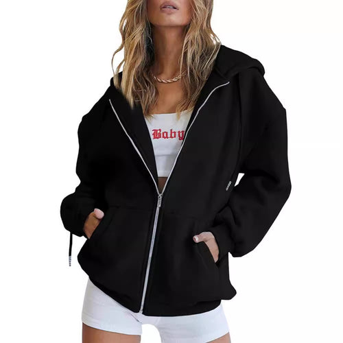 Ladies Zip-Up Hoodie Chic and Style