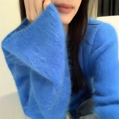 Women's sweater in soft and fluffy material Amarae