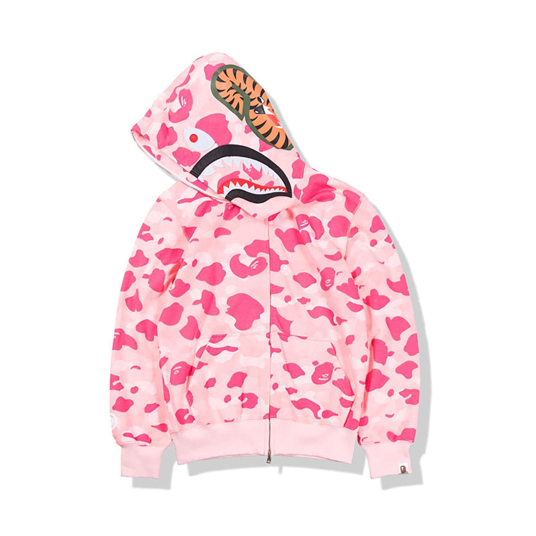 Women's hoodie jacket with modern camouflage design and high-quality cotton blend Lune London