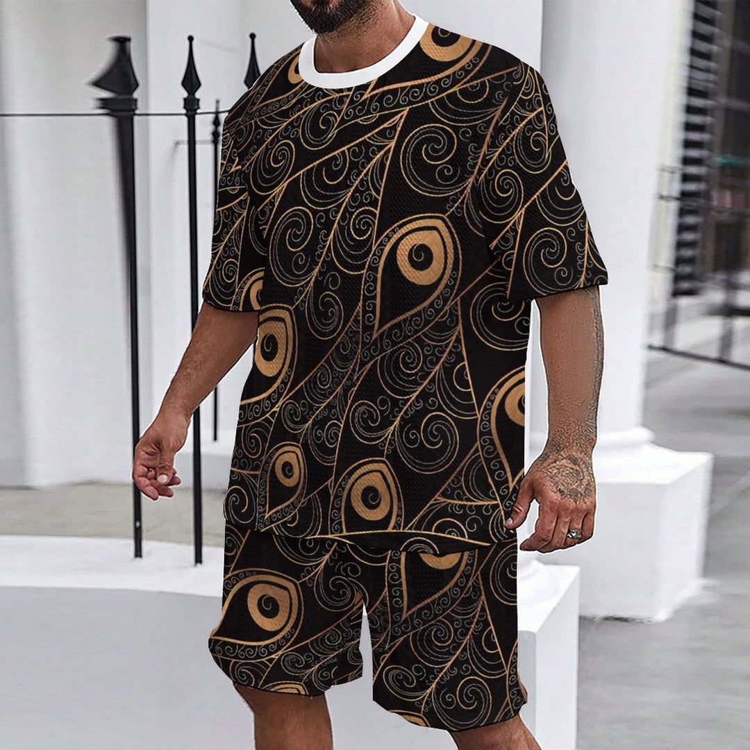 Casual men's set with floral print Amarae