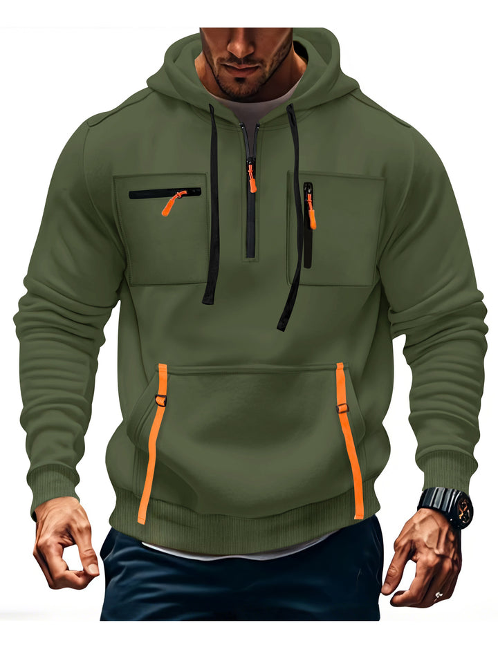 Men's stylish hooded sweatshirt with functional zip pockets Amarae