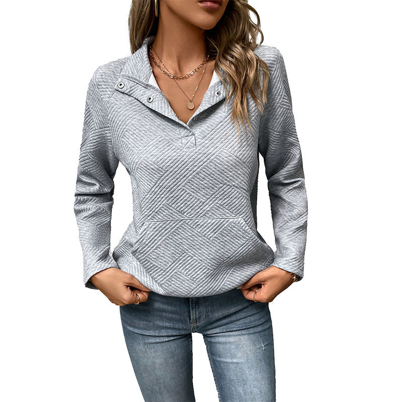 Casual women's sweater with structured collar Lune London