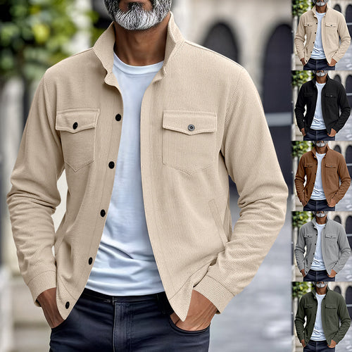 Casual shirt jacket for men with functional pockets and structured design Amarae