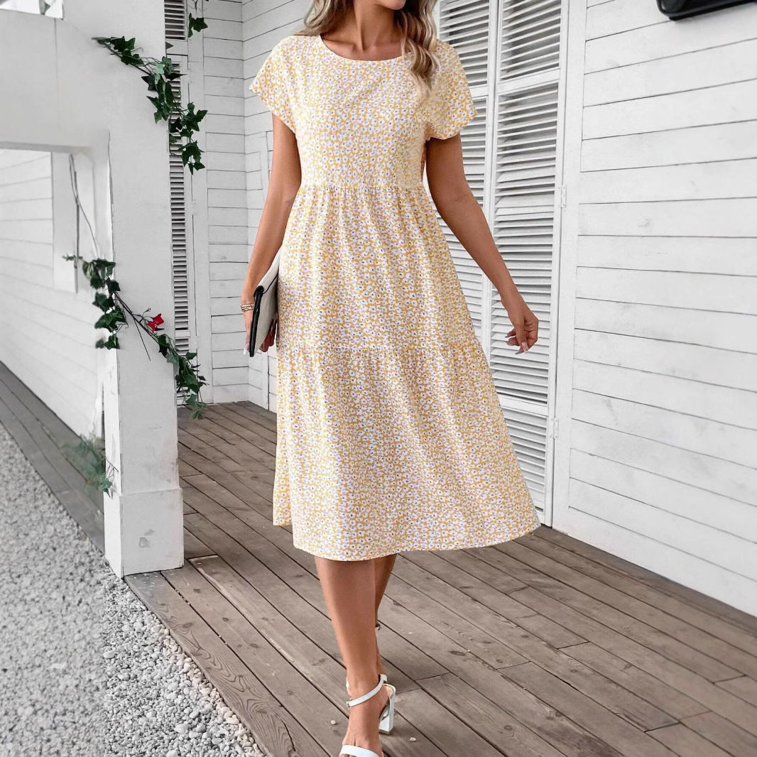 Women leisure floral blouse midi dress Lune London