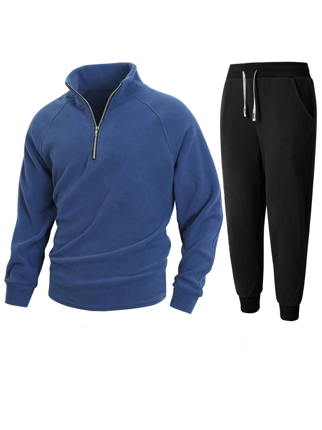 Men's fleece lounge jacket with mid-length zip Lune London