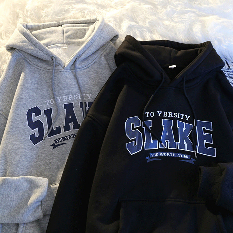 Women's hoodie with casual print and hood Lune London