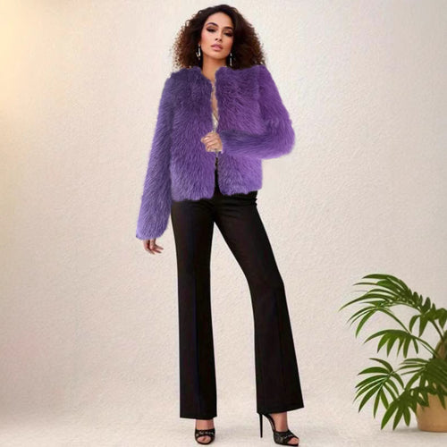 Ladies Trendy Chic Plush Jacket