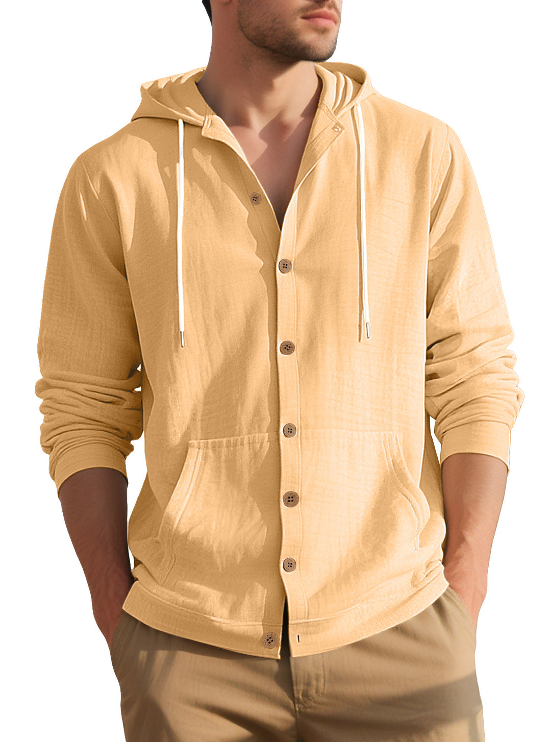 Elegant casual jacket for men with hood and practical pockets Lune London
