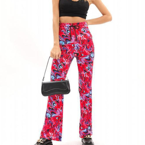 Modeflair women's pants with artistic pattern and elastic waistband Amarae