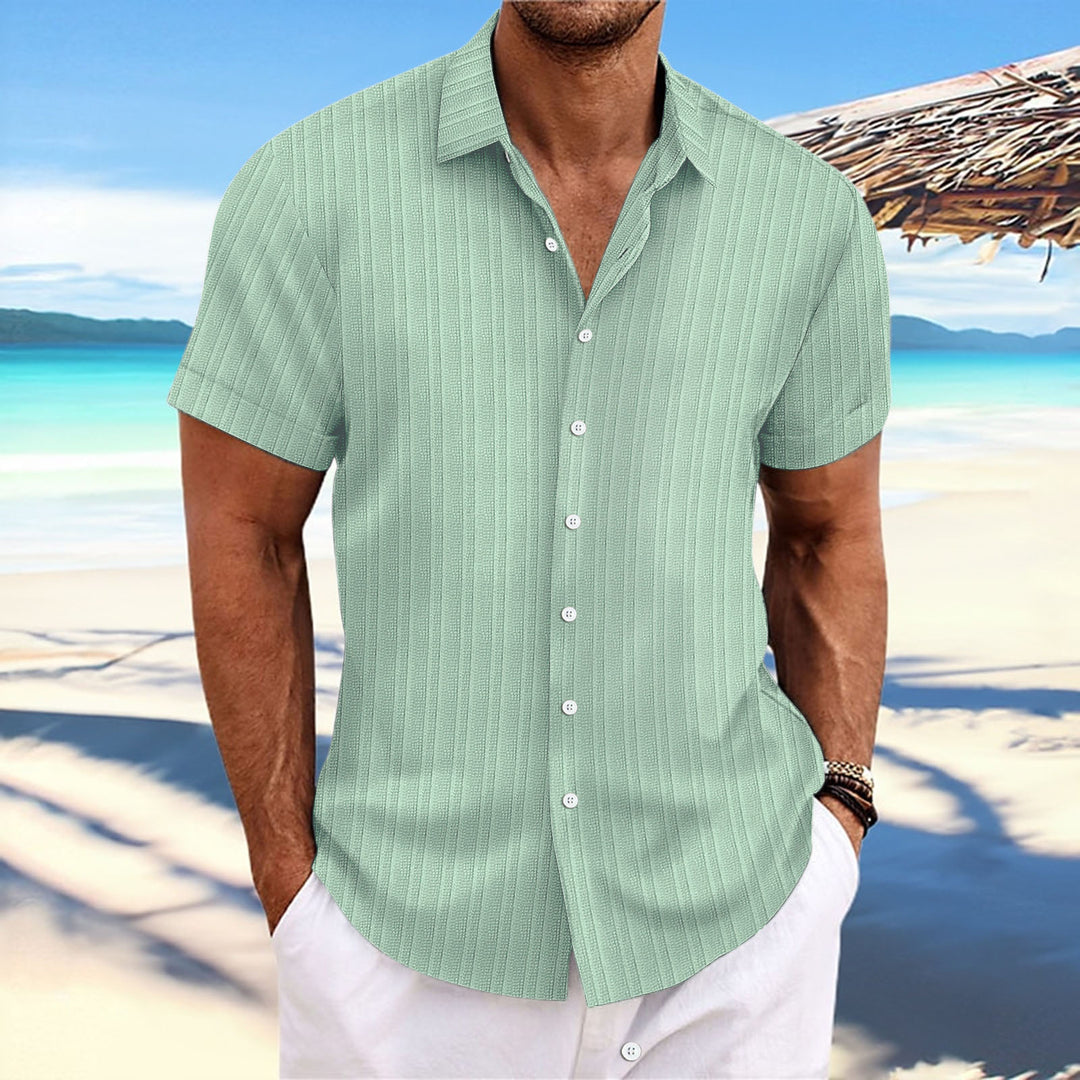 Casual short-sleeved striped shirt for men Amarae
