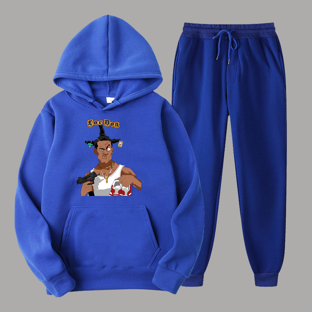 Casual hoodie and jogger set for women with artistic graphic print Lune London