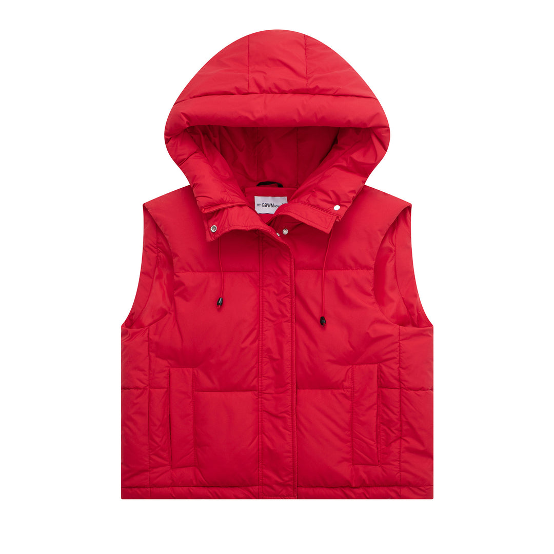 Quilted vest for women with hood and practical pockets Lune London
