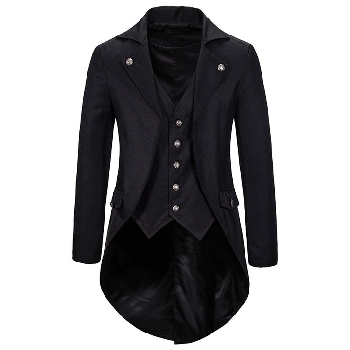 Elegant steampunk jacket for men with asymmetrical cut and refined details Lune London