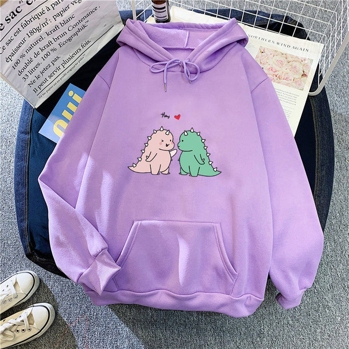 Women’s hoodie with playful dinosaur motif Chic & Stil