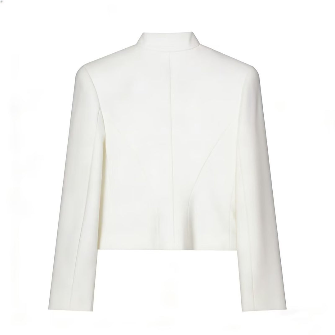 Women's short military-style jacket with cord appliqué and stand-up collar Amarae