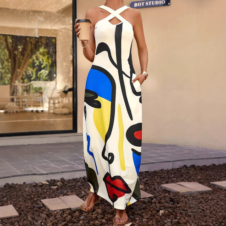 Woman Chic Artistic Maxi Dress