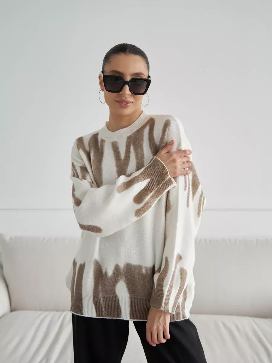 Pull décontracté tendance pour femmes avec un dégradé moderne et une coupe décontractée Chic & Stil