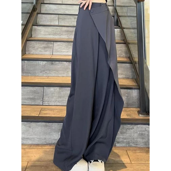 Wide Palazzo pants for women with asymmetric cut Lune London