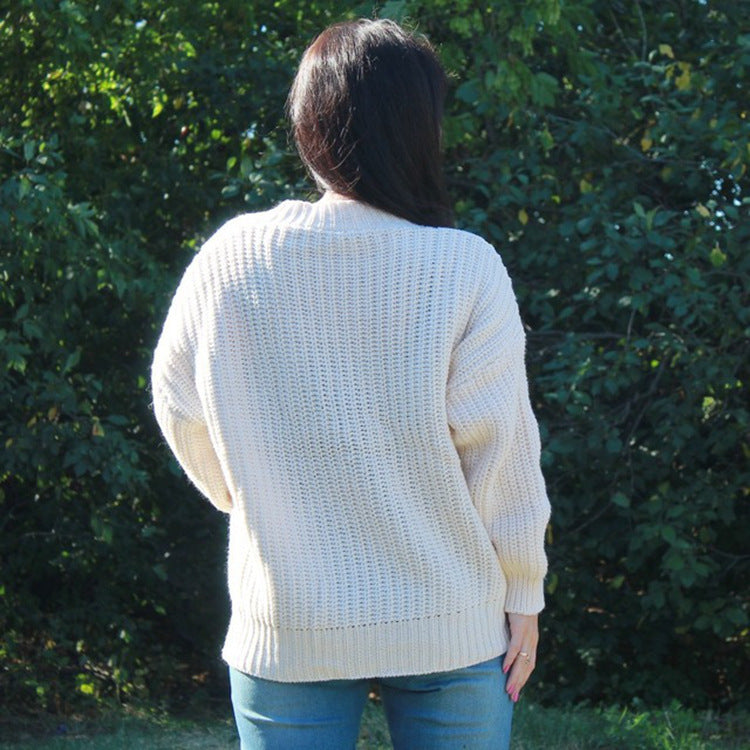 Ladies Chunky Knit Cardigan with Chic Button Detail and Style