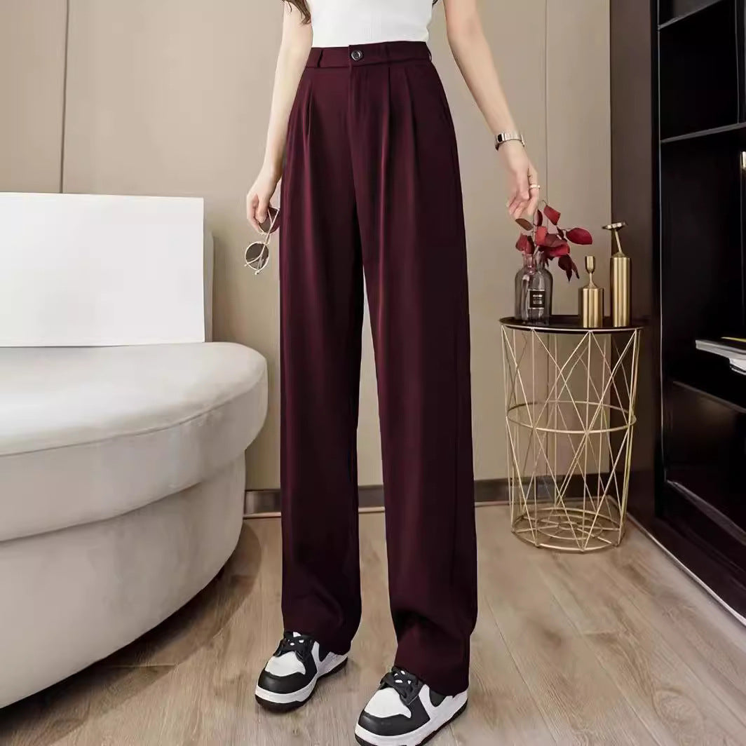 High-waisted pleated wide-leg pants for women Lune London
