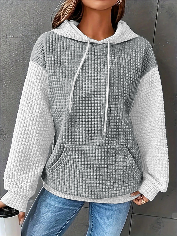 Ladies textured fabric hoodie Lune London