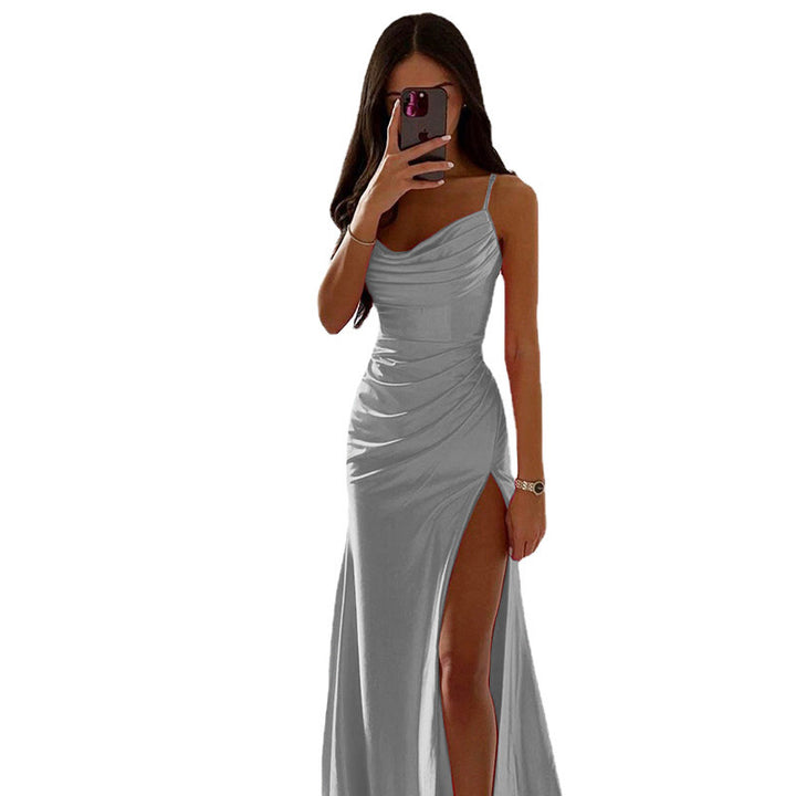 Ladies Elegant Evening Dress with Ruffles Lune London