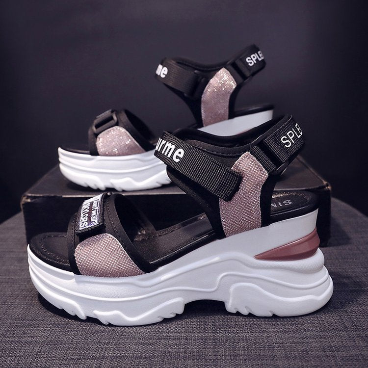 Chic and Stylish Women's Sport Sandals with Sparkling Strap Design