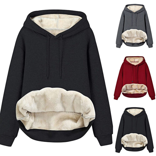 Ladies Cozy Hooded Sweatshirt with Fleece Lining and Kangaroo Pocket Amarae