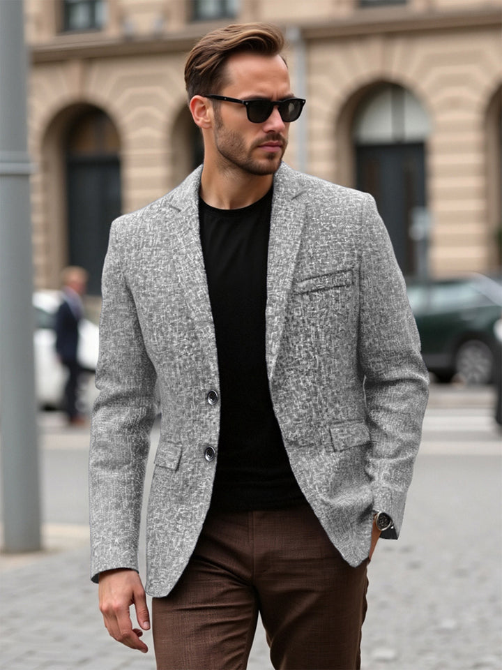 Elegant structured jacket for men with modern fabric and stylish details Lune London
