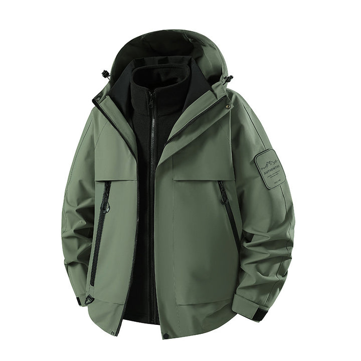 Men's two-in-one waterproof winter parka with removable fleece inner jacket Amarae