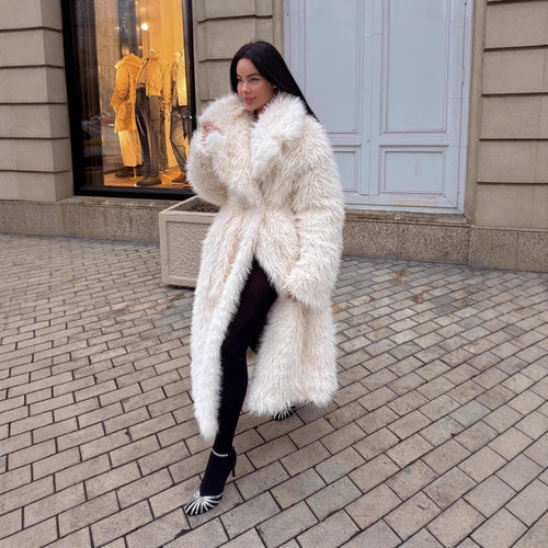Luxury Faux Fur Coat for Women Amarae