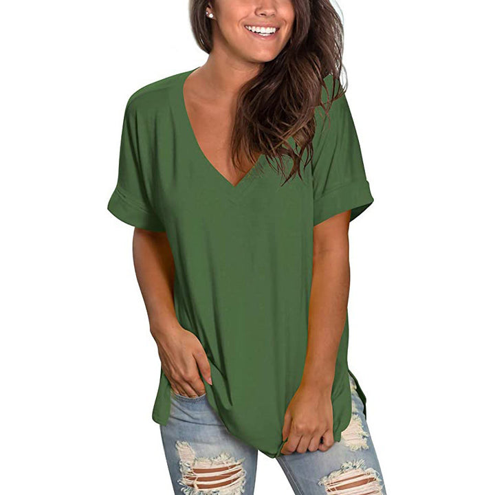 Lune London Casual V neck T-shirt for Women