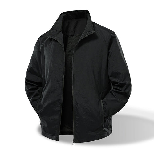 Men's Ultralight Windbreaker with Breathable Mesh Lining and Concealed Zipper Amarae