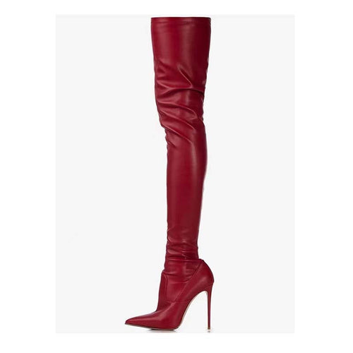 Femme Over-The-Knee Pointed Toe Stiletto Boots Amarae