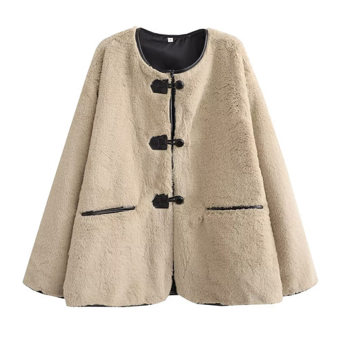 Ladies comfortable A-shaped cardigan with button closure Amarae