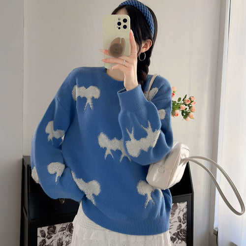 Pull en tricot pour femmes avec motif animal ludique et coupe décontractée Chic & Stil