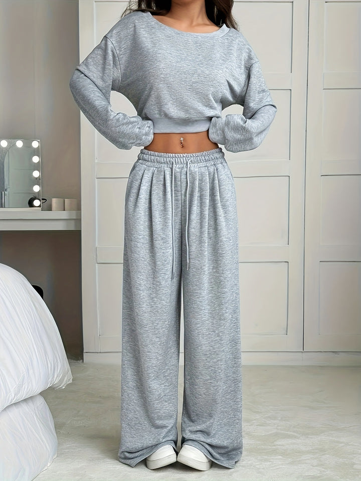 Women Comfortable Lounge Set with Loose Fit and Elastic Waistband Lune London