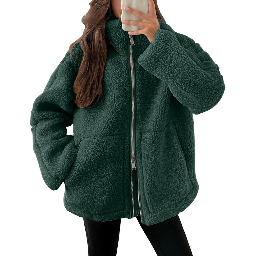 Ladies Cozy Teddy Jacket with Zipper Lune London