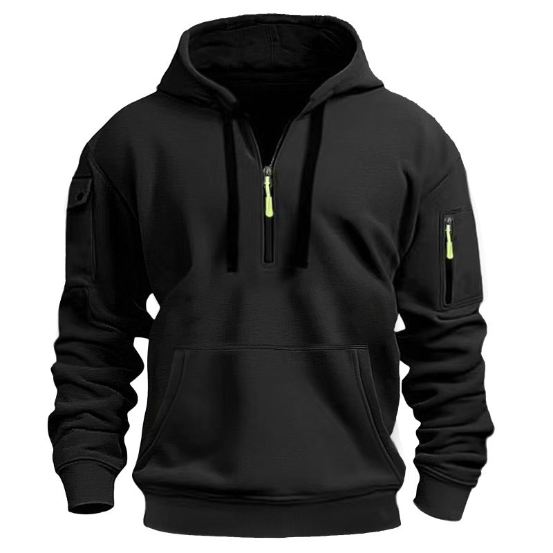 Men's hoodie with practical zipper and side pockets Chic and style