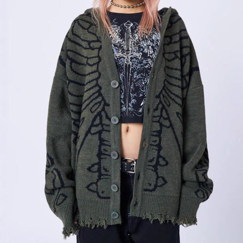 Ladies Large hoodie with striking graphic cape and unconventional cut Amarae