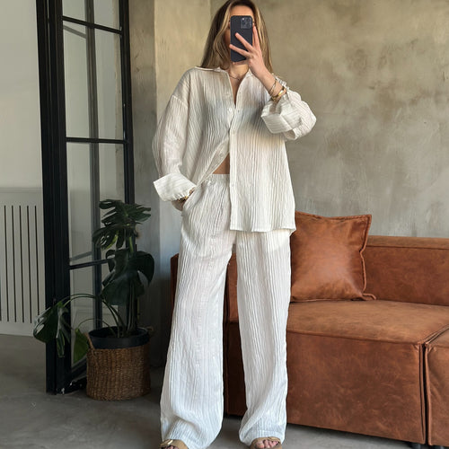 Amarae Women's Casual Shirt and Pant Set