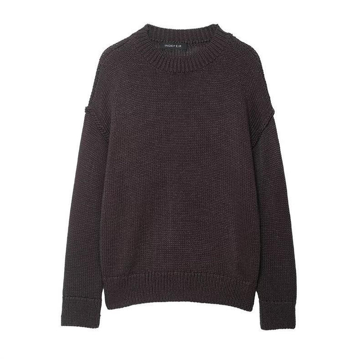 Ladies casual knit sweater with loose fit and oversized style Lune London