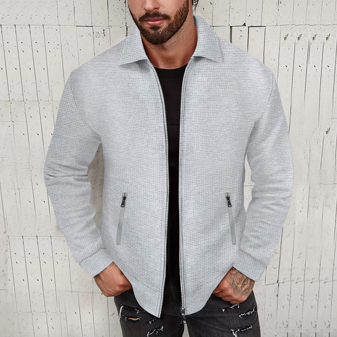 Trendy jacket for men with textured design and side zip pockets Lune London
